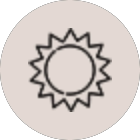 Icon of the sun for summer