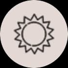 Icon of the sun for summer